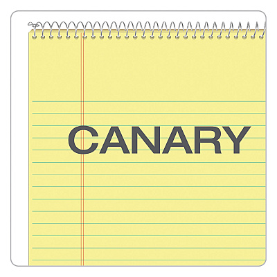 TOPS Docket Ruled Wirebound Pad with Cover, Wide/Legal Rule, Blue Cover, 70 Canary-Yellow 8.5 x 11.75 Sheets (TOP63621)