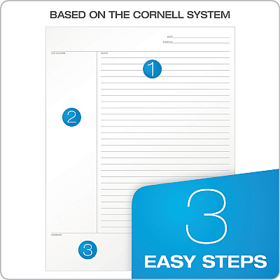 TOPS FocusNotes Legal Pad, Meeting-Minutes/Notes Format, 50 White 8.5 x 11.75 Sheets (TOP77103)