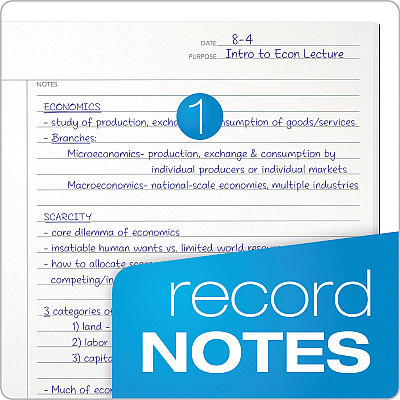 TOPS FocusNotes Legal Pad, Meeting-Minutes/Notes Format, 50 White 8.5 x 11.75 Sheets (TOP77103)