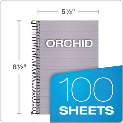 TOPS Color Notebooks, 1-Subject, Narrow Rule, Orchid Cover, (100) 8.5 x 5.5 Orchid Sheets (99712)