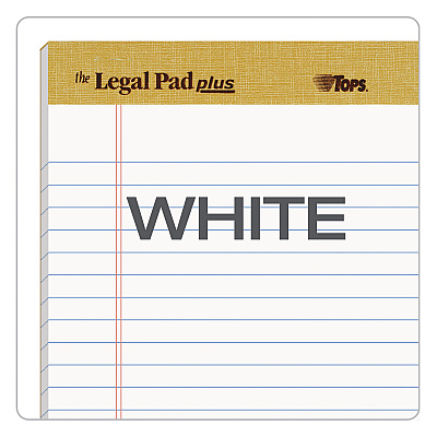 TOPS "The Legal Pad" Plus Ruled Perforated Pads with 40 pt. Back, Narrow Rule, 50 White 5 x 8 Sheets, Dozen (TOP71500)