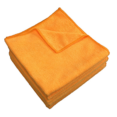 Microfiber Cloth 300gsm 16x16 Half-fold Orange 12 Bg 15 Bg C, Pack Of 12 (MFC3001616OR)