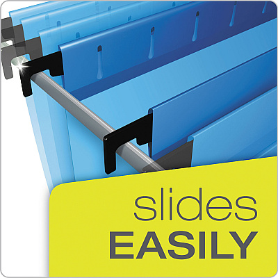 Pendaflex SureHook Hanging Folders, Legal Size, 1/5-Cut Tabs, Blue, 20/Box (PFX615315BLU)