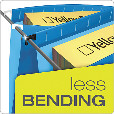 Pendaflex SureHook Hanging Folders, Legal Size, 1/5-Cut Tabs, Blue, 20/Box (PFX615315BLU)
