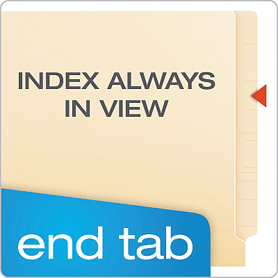 Pendaflex Manila Laminated End Tab Fastener Folders, 11-pt Manila, 0.75" Expansion, 2 Fasteners, Letter Size, Manila Exterior, 50/Box (PFX13160)