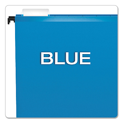 Pendaflex SureHook Hanging Folders, Legal Size, 1/5-Cut Tabs, Blue, 20/Box (PFX615315BLU)