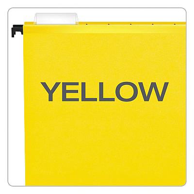 Pendaflex SureHook Hanging Folders, Legal Size, 1/5-Cut Tabs, Yellow, 20/Box (PFX615315YEL)