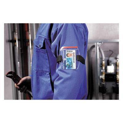 Durable Card Holder Outdoor Secure, Vertical, 3.42" x 2.12", Clear, 10/Box (DBL841419)
