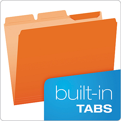 Pendaflex Ready-Tab Reinforced File Folders, 1/3-Cut Tabs: Assorted, Letter Size, Assorted Colors, 50/Pack (PFX42338)