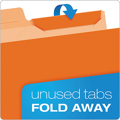 Pendaflex Ready-Tab Reinforced File Folders, 1/3-Cut Tabs: Assorted, Letter Size, Assorted Colors, 50/Pack (PFX42338)