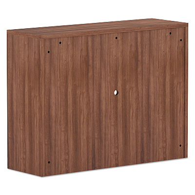 Alera Valencia Series Hutch with Doors, 3 Compartments, 47.13w x 15d x 35.38h, Modern Walnut (ALEVA284815WA)