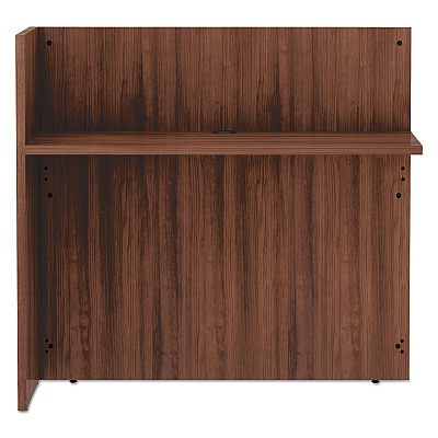 Alera Valencia Series Reversible Reception Return, 44.13w x 23.63d x 41.5h, Modern Walnut (ALEVA324424WA)