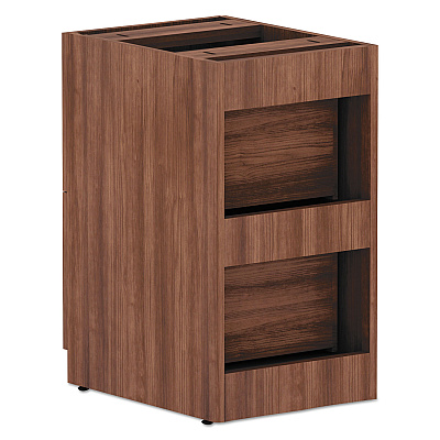 Alera Valencia Series Full Pedestal File, Left/Right, 2 Legal/Letter-Size File Drawers, Modern Walnut, 15.63" x 20.5" x 28.5" (ALEVA542822WA)