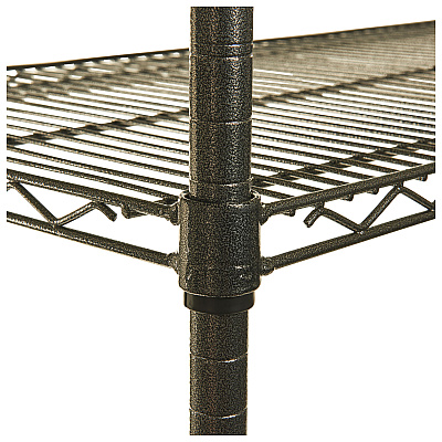 Alera Wire Shelving Starter Kit, Four-Shelf, 36w x 18d x 72h, Black Anthracite (ALESW503618BA)