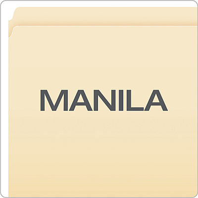 Pendaflex Manila File Folders, Straight Tabs, Legal Size, 0.75" Expansion, Manila, 100/Box (PFX753)