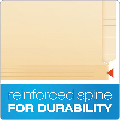 Pendaflex Manila Laminated End Tab Fastener Folders, 11-pt Manila, 0.75" Expansion, 2 Fasteners, Letter Size, Manila Exterior, 50/Box (PFX13160)
