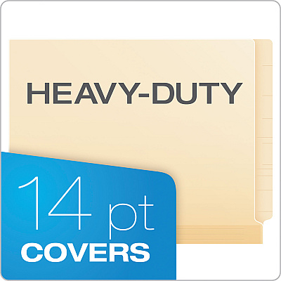 Pendaflex Manila Laminated Spine Shelf File Folders, Straight Tabs, Letter Size, Manila, 50/Box (PFX11230)