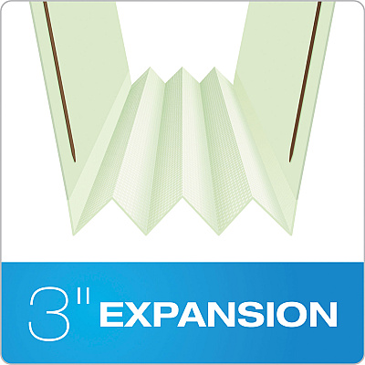 Pendaflex Heavy-Duty Pressboard Folders with Embossed Fasteners, 1/3-Cut Tabs, 3" Expansion, 2 Fasteners, Legal Size, Green, 25/Box (PFX17187)