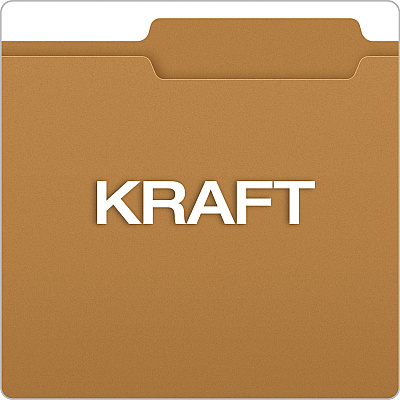 Pendaflex Kraft Fastener Folders, 2/5-Cut Tabs, 2 Fasteners, Letter Size, Kraft Exterior, 50/Box (PFXFK213)