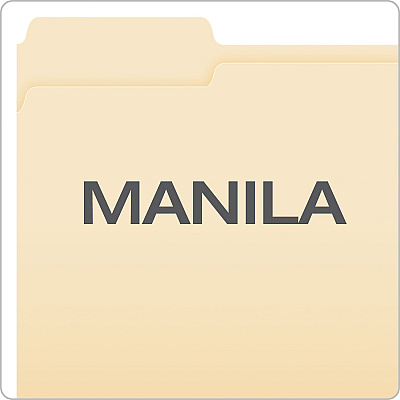 Pendaflex Manila Fastener Folders, 1/3-Cut Tabs, 1 Fastener, Letter Size, Manila Exterior, 50/Box (PFXFM210)