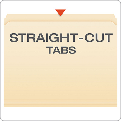 Pendaflex Manila Fastener Folders, Straight Tabs, 1 Fastener, Letter Size, Manila Exterior, 50/Box (PFXFM211)