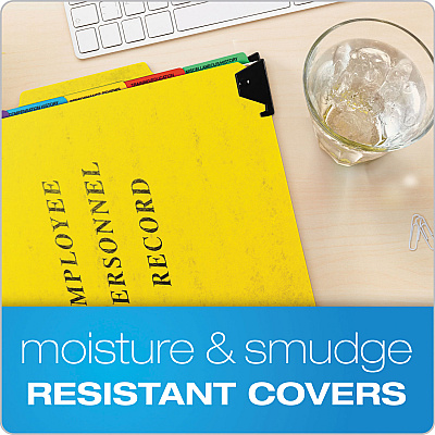 Pendaflex Hanging-Style Personnel Folders, 5 Dividers with 1/5-Cut Tabs, Letter Size, 1/3-Cut Exterior Tabs, Yellow (PFXSER2YEL)