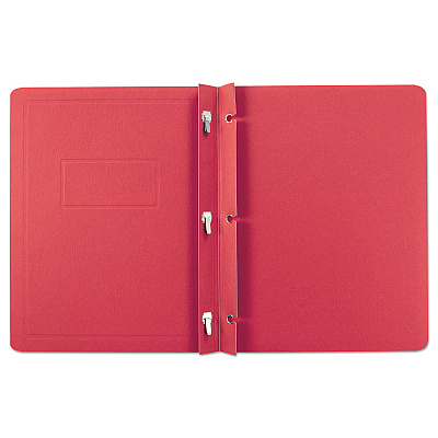 Oxford Report Cover, Three-Prong Fastener, 0.5" Capacity, 8.5 x 11, Red/Red, 25/Box (OXF52511)