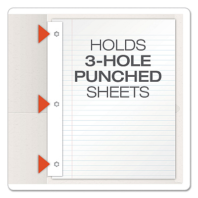 Oxford Twin-Pocket Folders with 3 Fasteners, 0.5" Capacity, 11 x 8.5, White, 25/Box (OXF57704)