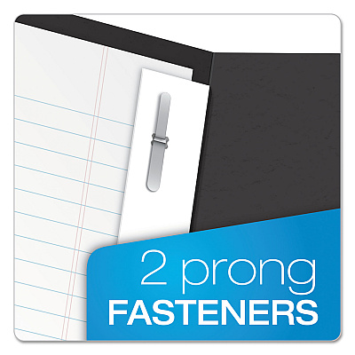 Oxford Twin-Pocket Folders with 3 Fasteners, 0.5" Capacity, 11 x 8.5, Black 25/Box (OXF57706)