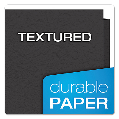 Oxford Twin-Pocket Folders with 3 Fasteners, 0.5" Capacity, 11 x 8.5, Black 25/Box (OXF57706)