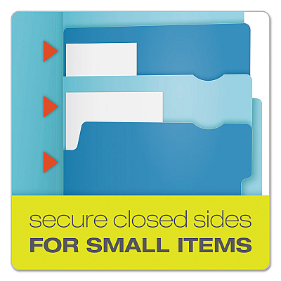 Pendaflex Divide It Up File Folder, 1/2-Cut Tabs: Assorted, Letter Size, 0.75" Expansion, Assorted Colors, 24/Pack (PFX10772)
