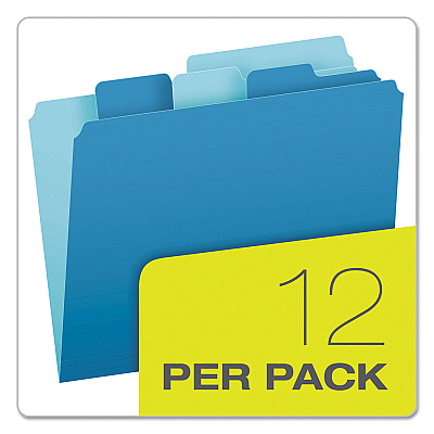 Pendaflex Divide It Up File Folder, 1/2-Cut Tabs: Assorted, Letter Size, 0.75" Expansion, Assorted Colors, 12/Pack (PFX10773)