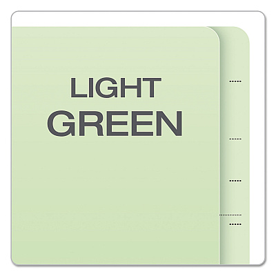 Pendaflex End Tab Classification Folders, 2" Expansion, 1 Divider, 4 Fasteners, Legal Size, Pale Green Exterior, 10/Box (PFX23314)