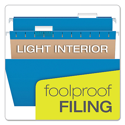 Pendaflex Colored Hanging Folders, Legal Size, 1/5-Cut Tabs, Assorted Colors, 25/Box (PFX81632)