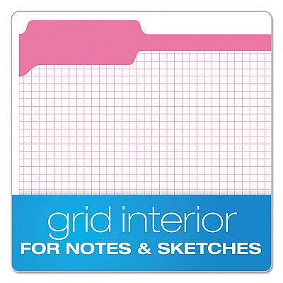 Pendaflex Double-Ply Reinforced Top Tab Colored File Folders, 1/3-Cut Tabs: Assorted, Letter Size, 0.75" Expansion, Pink, 100/Box (PFXR15213PIN)