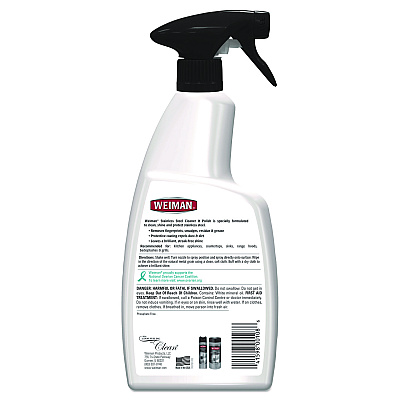 WEIMAN Stainless Steel Cleaner and Polish, Floral Scent, 22 oz Spray Bottle, 6/Carton (WMN108)