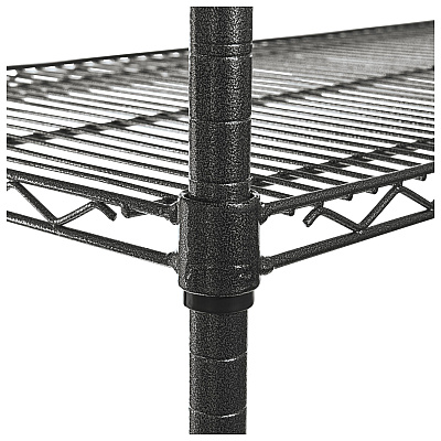 Alera Three-Tier Wire Cart with Basket, Metal, 2 Shelves, 1 Bin, 500 lb Capacity, 34" x 18" x 40", Black Anthracite (ALESW543018BA)
