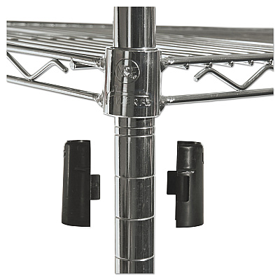 Alera NSF Certified 4-Shelf Wire Shelving Kit with Casters, 48w x 18d x 72h, Silver (ALESW604818SR)