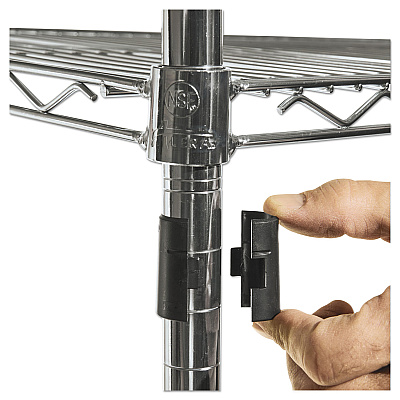 Alera NSF Certified 4-Shelf Wire Shelving Kit with Casters, 48w x 18d x 72h, Silver (ALESW604818SR)