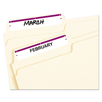 Avery Printable 4" x 6" - Permanent File Folder Labels, 0.69 x 3.44, White, 7/Sheet, 36 Sheets/Pack, (5204) (AVE05204)