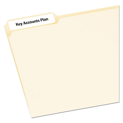 Avery Removable File Folder Labels with Sure Feed Technology, 0.66 x 3.44, White, 7/Sheet, 36 Sheets/Pack (AVE5230)