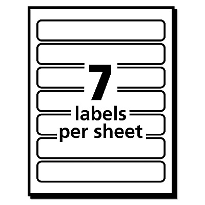 Avery Removable File Folder Labels with Sure Feed Technology, 0.66 x 3.44, White, 7/Sheet, 36 Sheets/Pack (AVE5230)