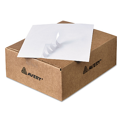 Avery Copier Mailing Labels, Copiers, 1 x 2.81, White, 33/Sheet, 500 Sheets/Box (AVE5334)