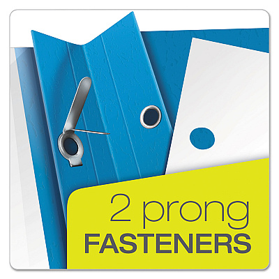 Oxford Clear Front Standard Grade Report Cover, Three-Prong Fastener, 0.5" Capacity, 8.5 x 11, Clear/Light Blue, 25/Box (OXF55801)