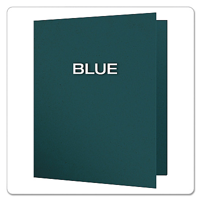 Earthwise by Oxford 100% Recycled Paper Twin-Pocket Portfolio, 100-Sheet Capacity, 11 x 8.5, Blue, 25/Box (OXF78502)