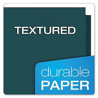 Earthwise by Oxford 100% Recycled Paper Twin-Pocket Portfolio, 100-Sheet Capacity, 11 x 8.5, Blue, 25/Box (OXF78502)
