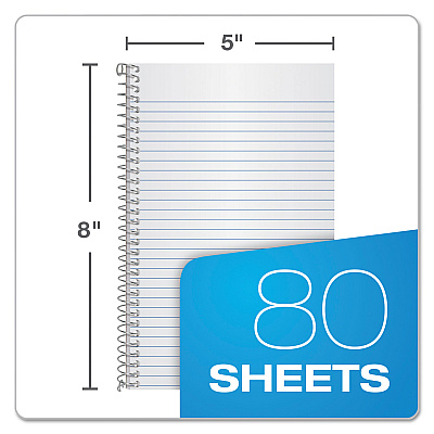 Earthwise by Oxford Recycled One-Subject Notebook, Narrow Rule, Green Cover, (80) 8 x 5 Sheets (TOP25400)