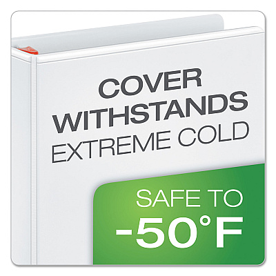 Cardinal Speedy XtraLife Non-Stick Locking Slant-D Ring Binder, 3 Rings, 1" Capacity, 11 x 17, White (CRD56200)