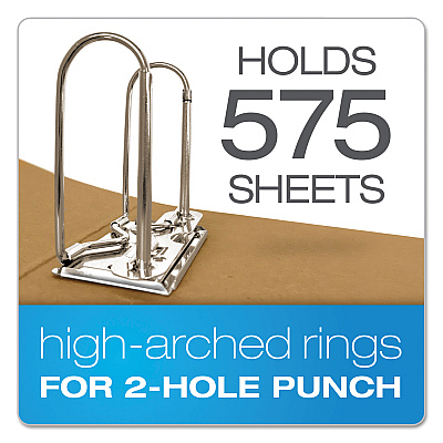 Globe-Weis COLUMBIA Recycled Binding Cases, 2 Rings, 3.13" Capacity, 11 x 8.5, Kraft (GLWB50H)