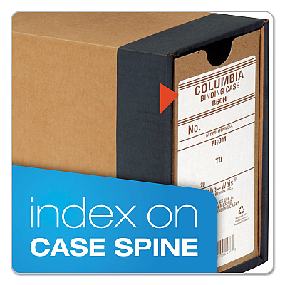 Globe-Weis COLUMBIA Recycled Binding Cases, 2 Rings, 3.13" Capacity, 11 x 8.5, Kraft (GLWB50H)